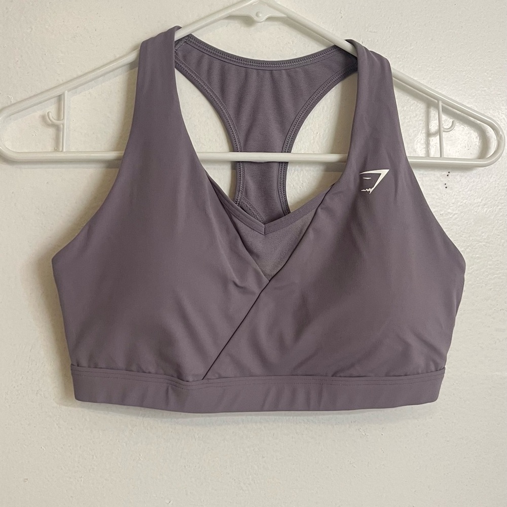 Gymshark Purple Sports Bra with Racerback Design